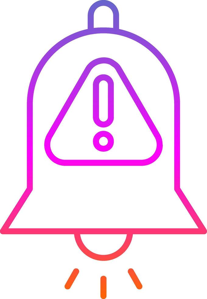 Interruption Line Gradient Icon vector
