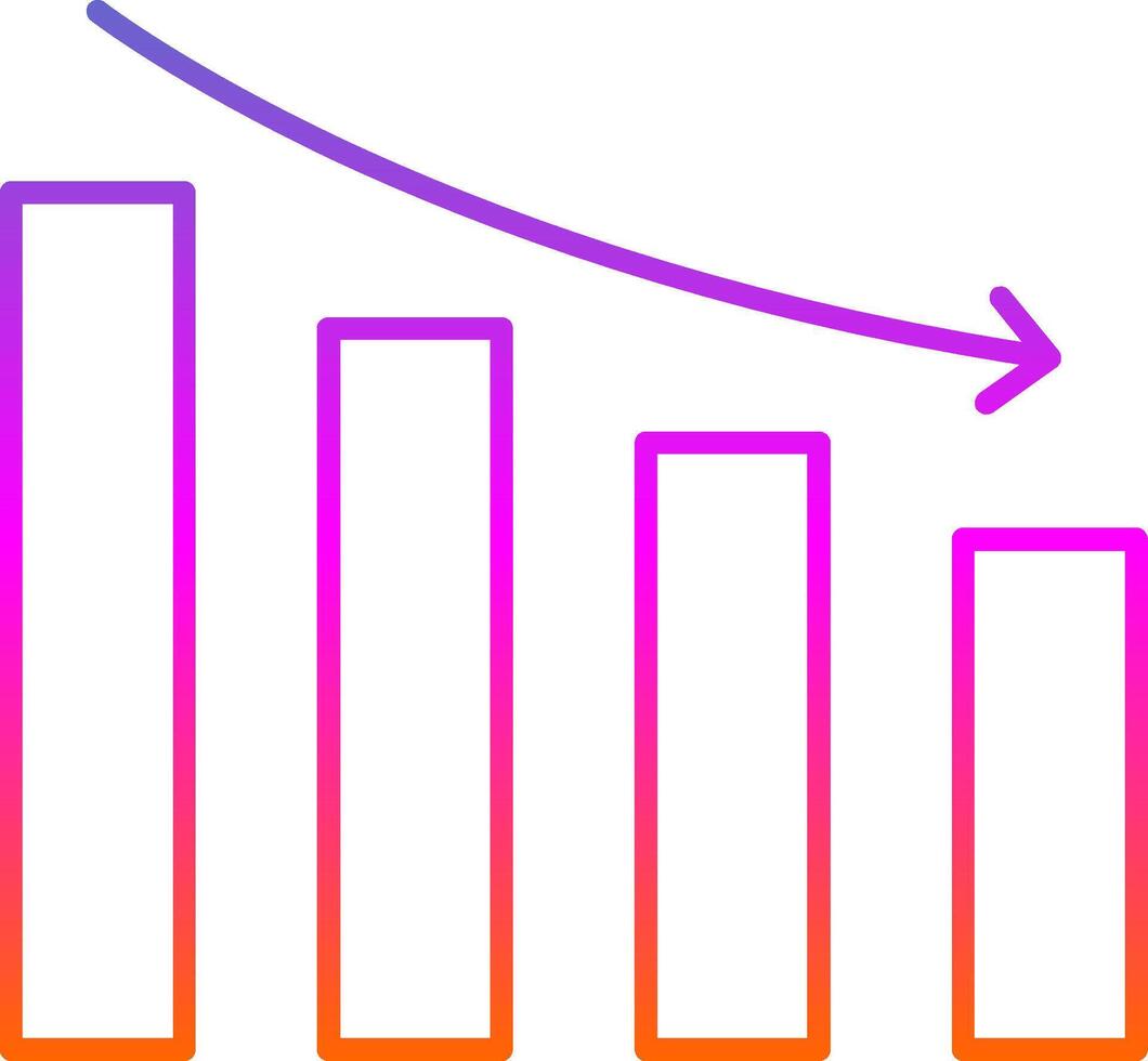 Reputation Loss Line Gradient Icon vector