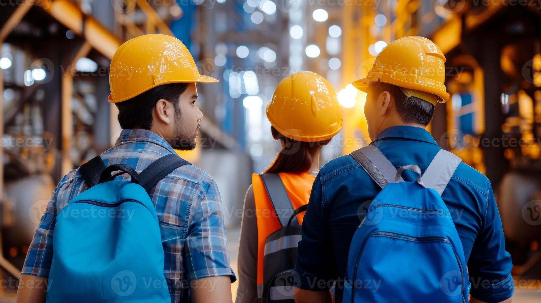 AI generated Smart civil architect engineer working in construction site. engineering concept, Generative AI photo