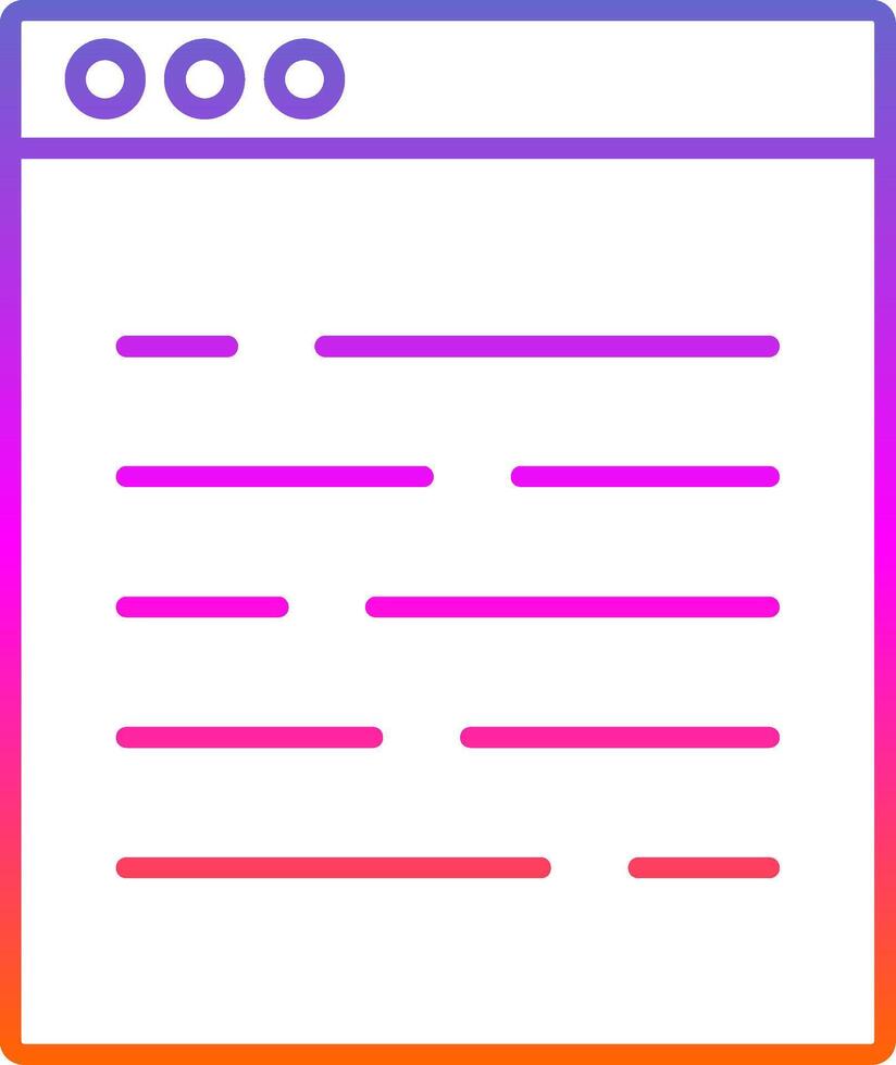 Ux Line Gradient Icon vector