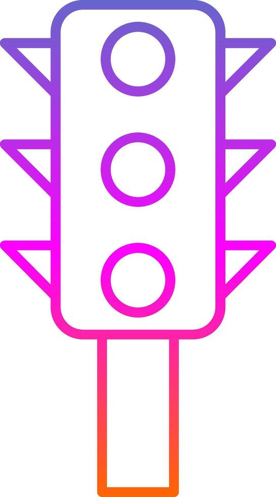 Traffic Control Line Gradient Icon vector
