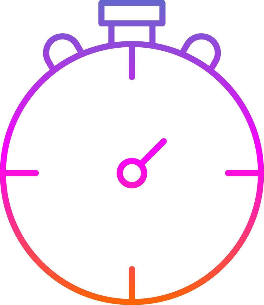 Stop Watch Line Gradient Icon vector