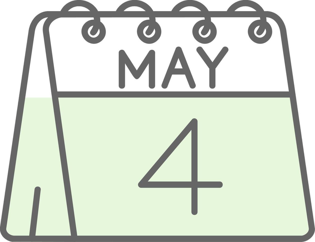 4th of May Green Light Fillay Icon vector