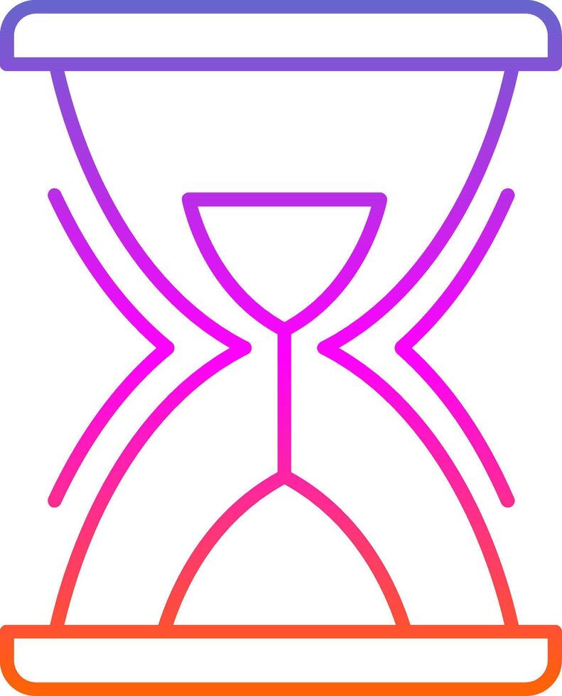 Hourglass Line Gradient Icon vector