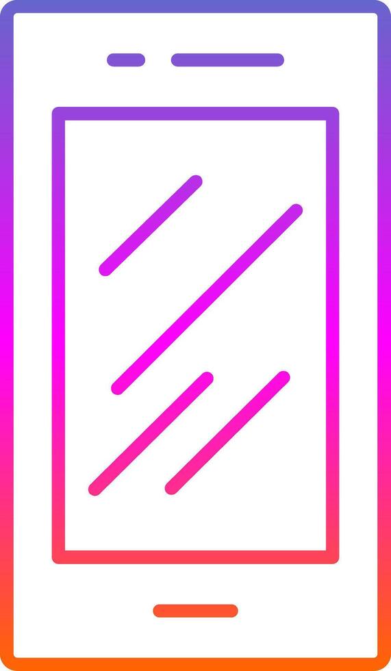 Mobile Phone Line Gradient Icon vector