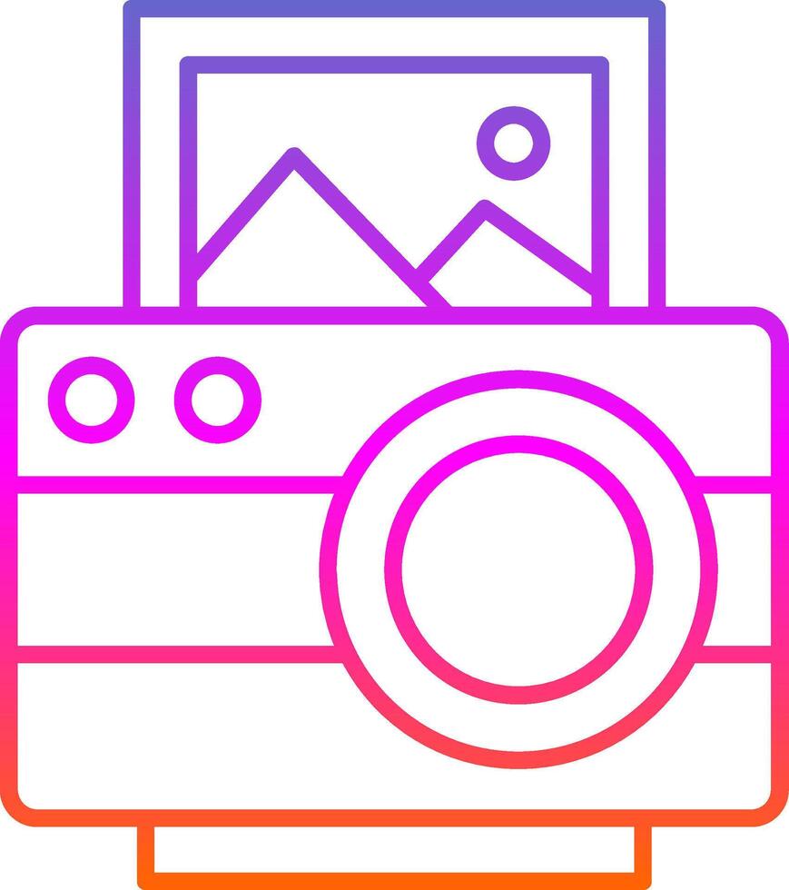 icono de degradado de línea de foto vector