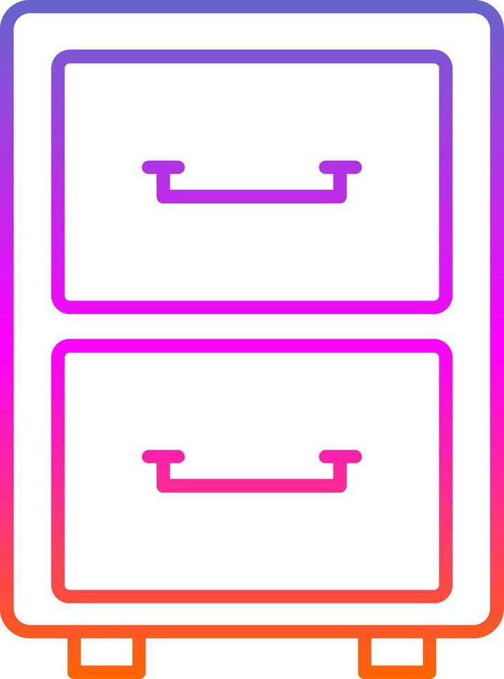 Filling Cabinet Line Gradient Icon vector