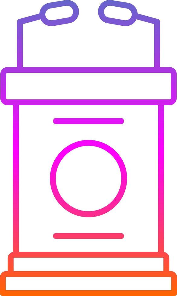 Lectern Line Gradient Icon vector