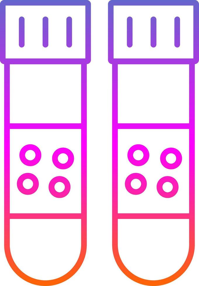 Test Tubes Line Gradient Icon vector