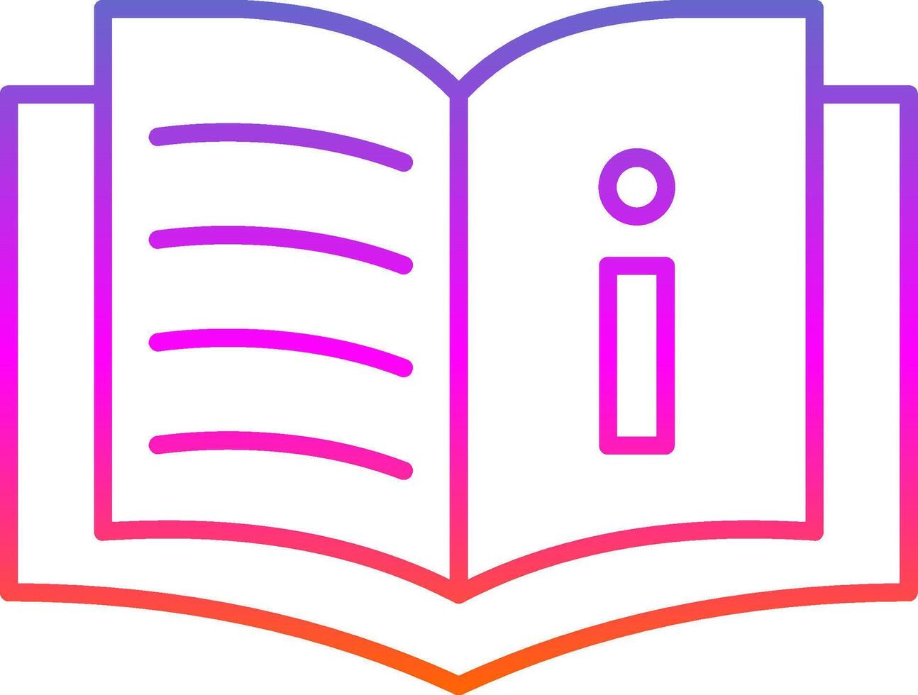 Book Line Gradient Icon vector