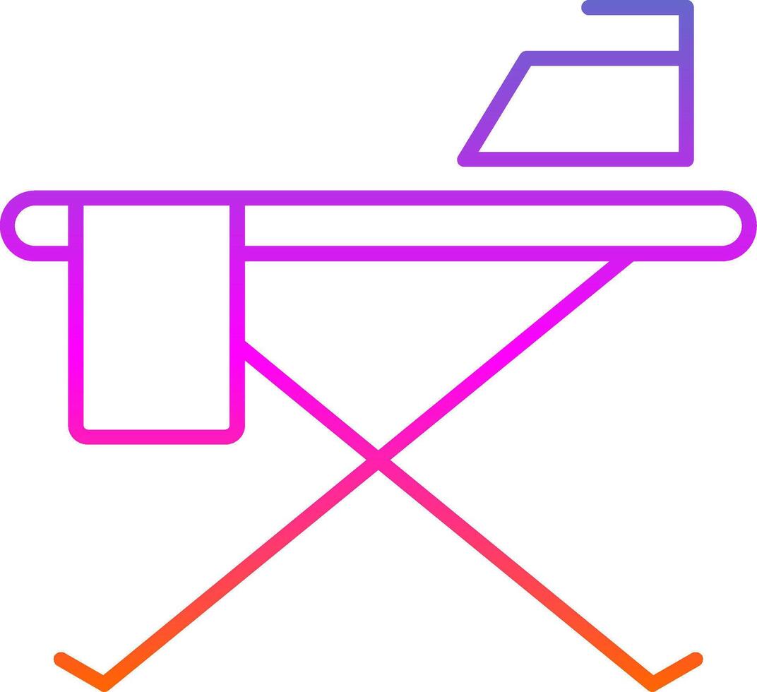 Iron Board Line Gradient Icon vector