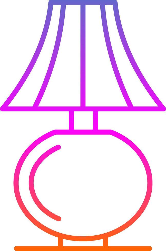 Table Lamp Line Gradient Icon vector