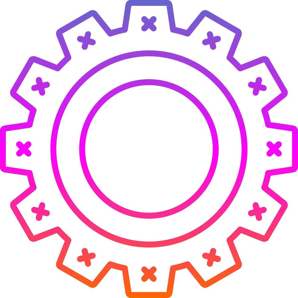 Cogwheel Line Gradient Icon vector