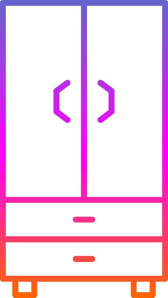 Cupboard Line Gradient Icon vector