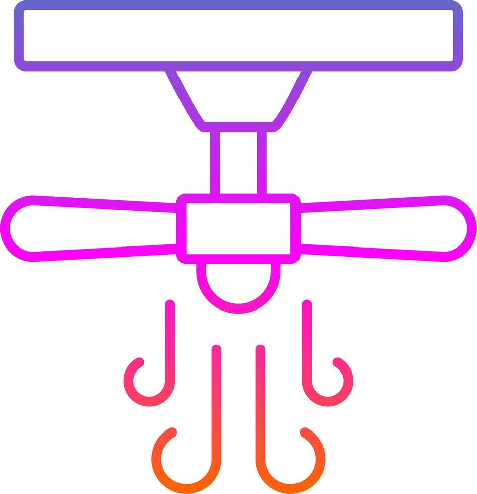 Ceiling Fan Line Gradient Icon vector
