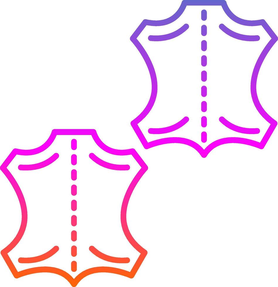 Leather Line Gradient Icon vector