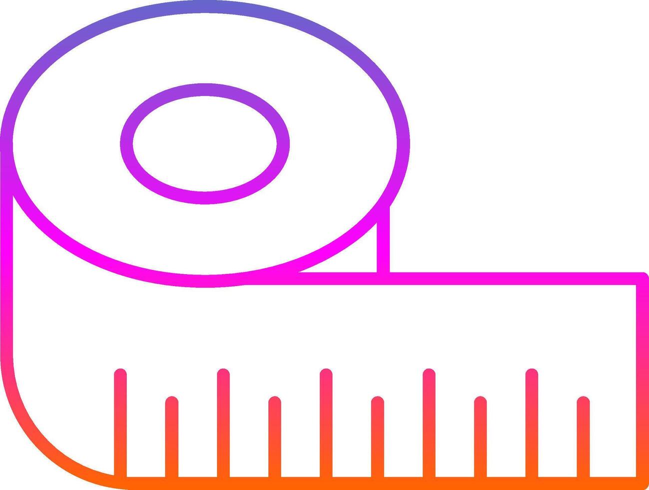 Ruler Line Gradient Icon vector