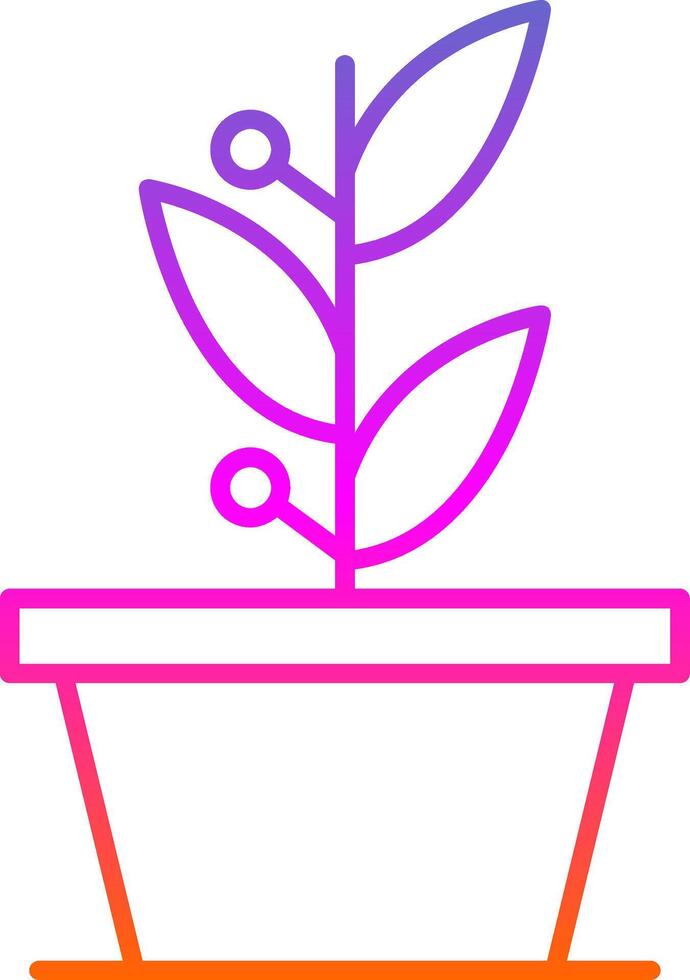 plantas línea degradado icono vector