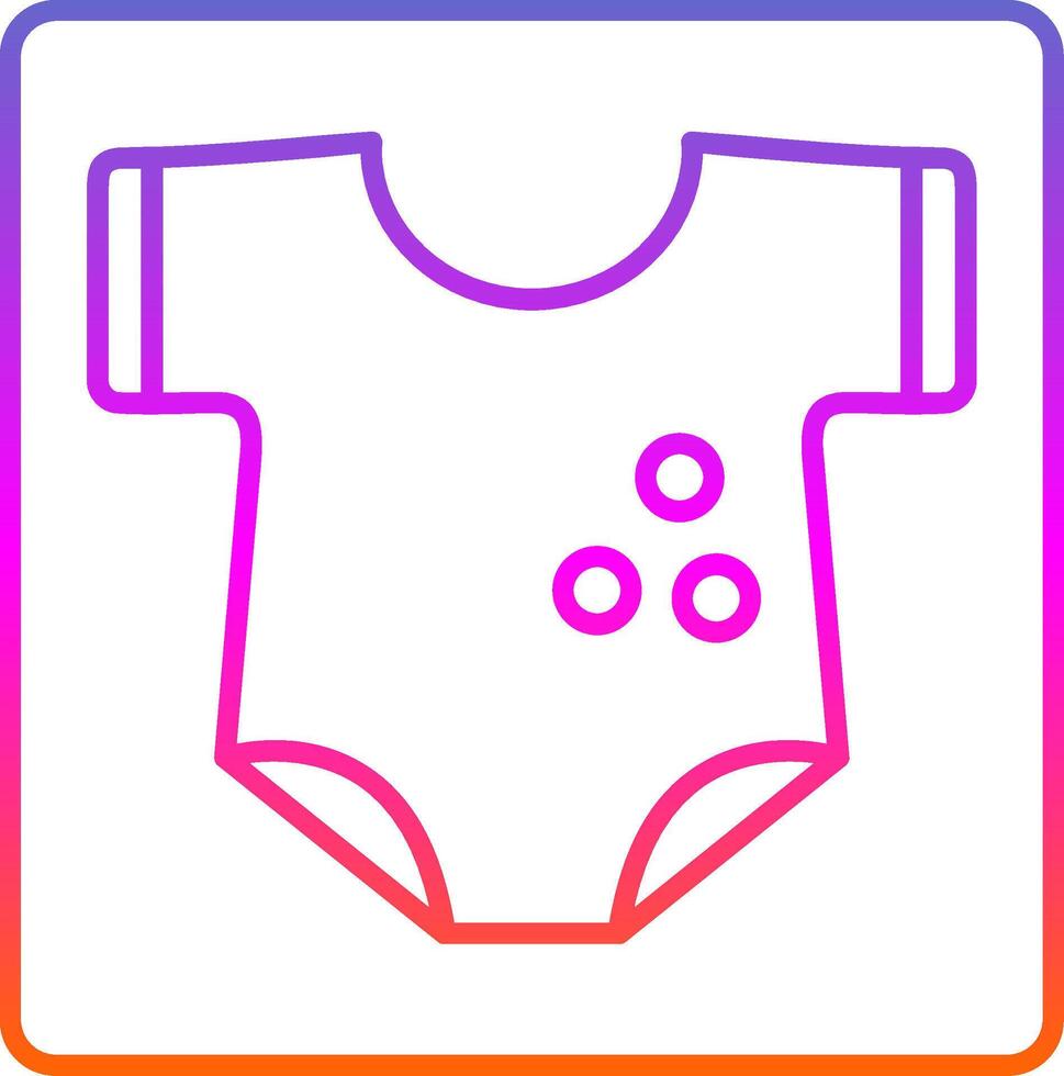 Baby Clothes Line Gradient Icon vector