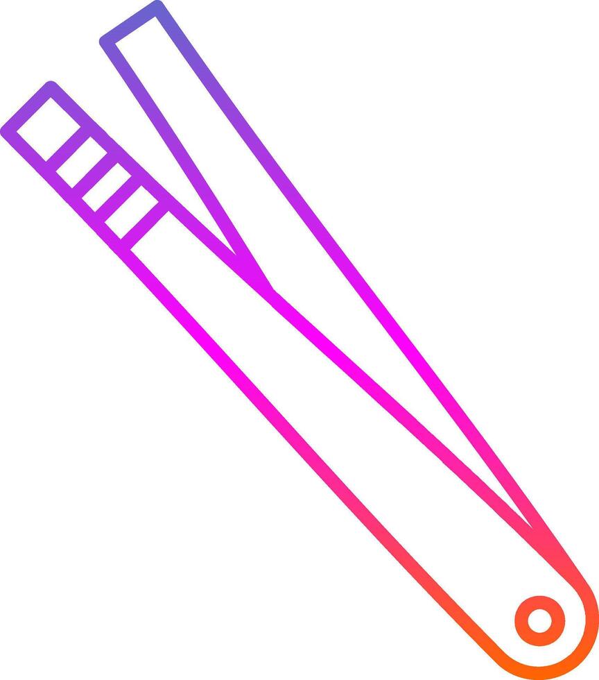 Tweezer Line Gradient Icon vector