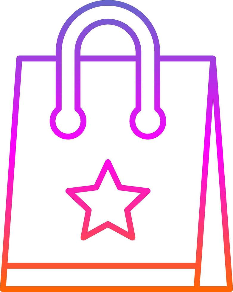 Shopping Bag Line Gradient Icon vector