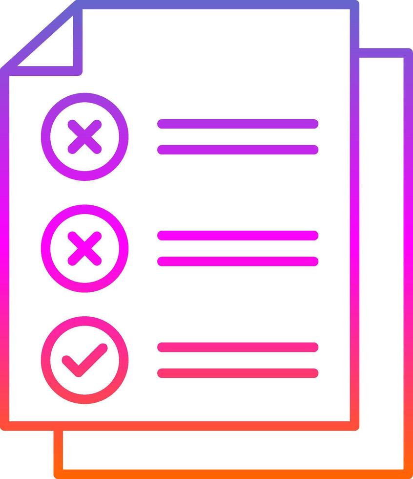 Check List Line Gradient Icon vector