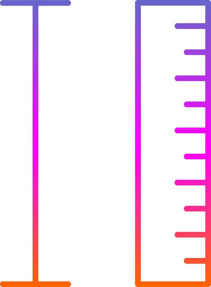Measurement Line Gradient Icon vector