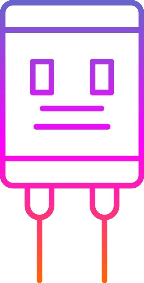 Capacitor Line Gradient Icon vector
