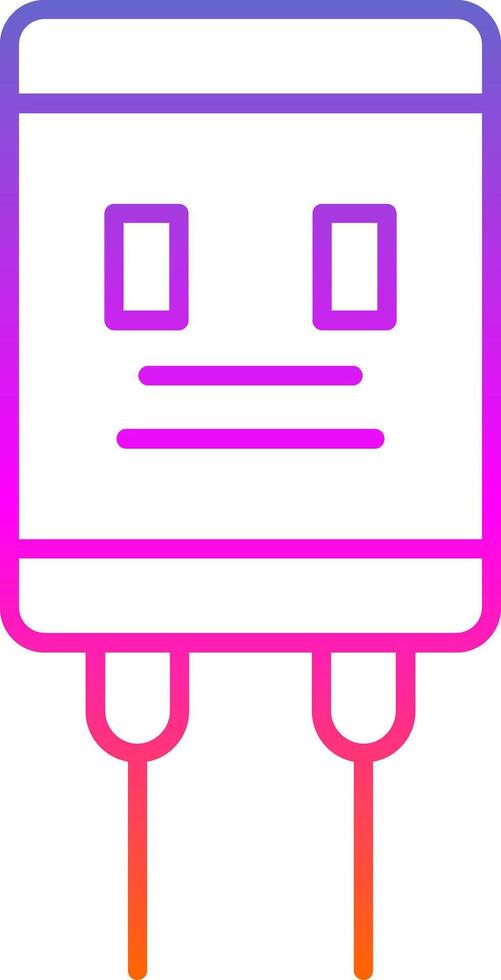 Capacitor Line Gradient Icon vector