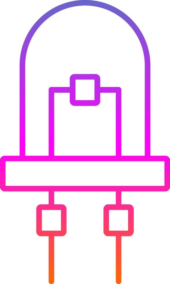 Diode Line Gradient Icon vector