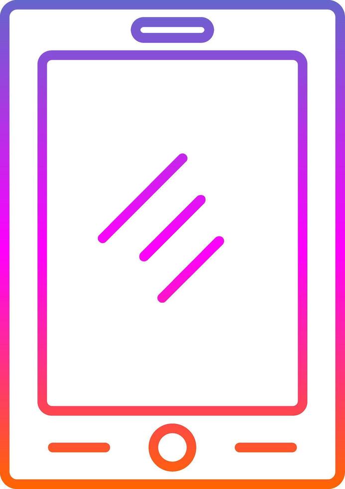 Tablet Line Gradient Icon vector