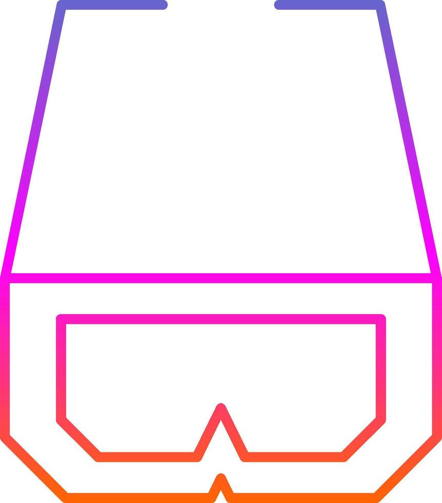 3d Glasses Line Gradient Icon vector