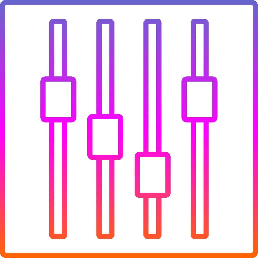 Faders Line Gradient Icon vector