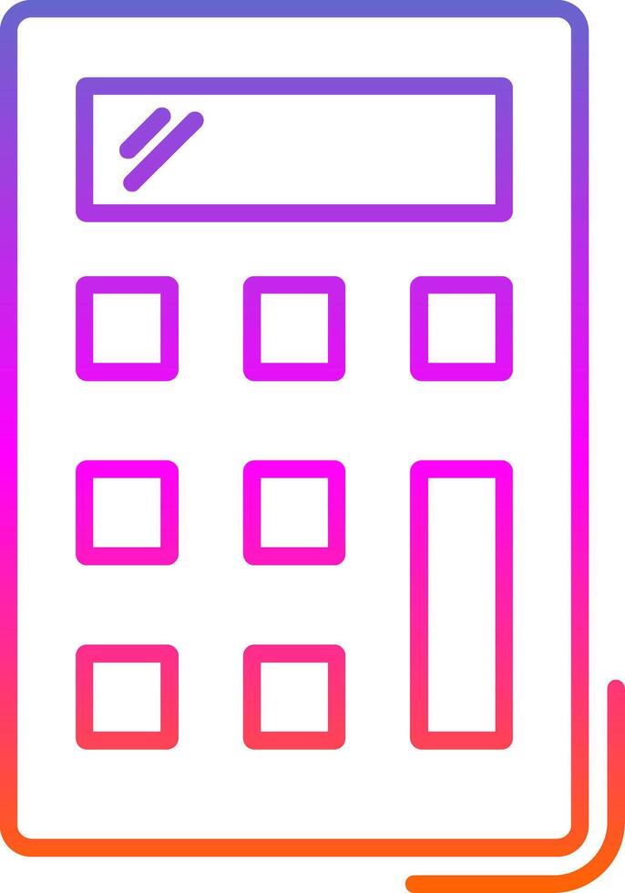 Calculator Line Gradient Icon vector