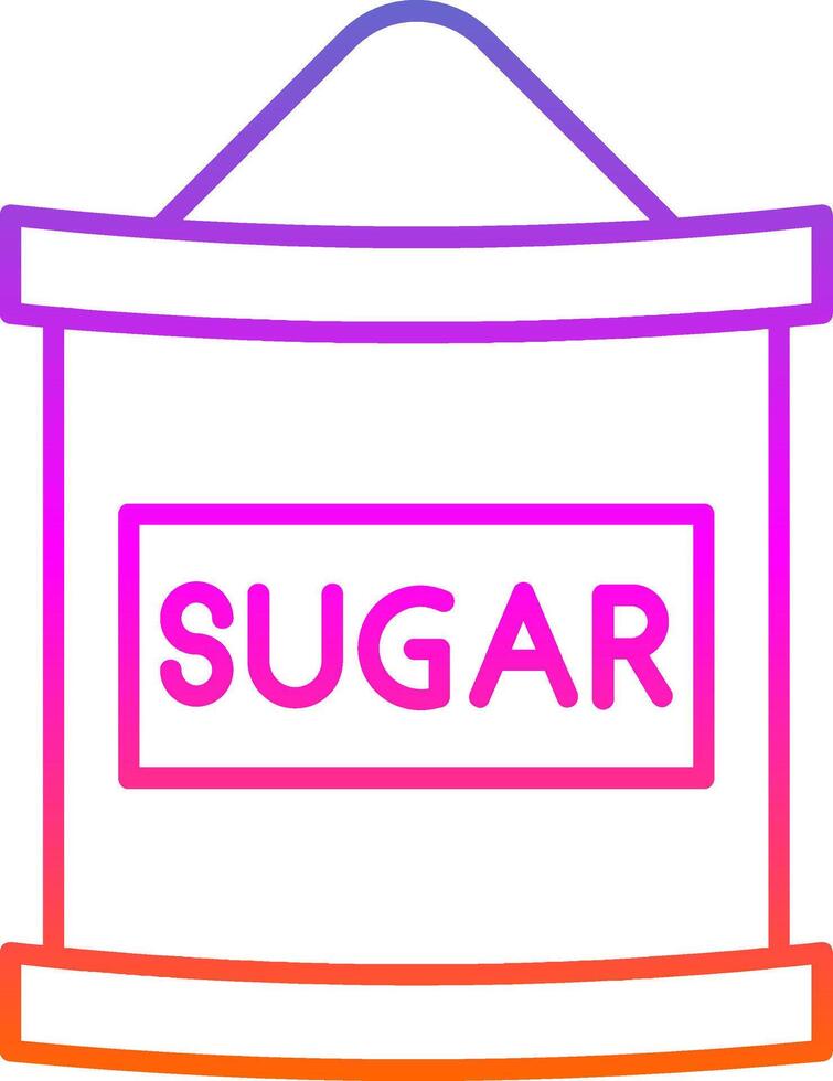 Sugar Bag Line Gradient Icon vector