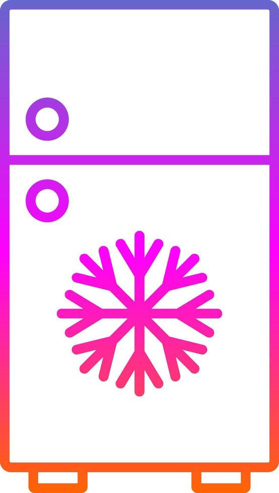 Refrigerator Line Gradient Icon vector