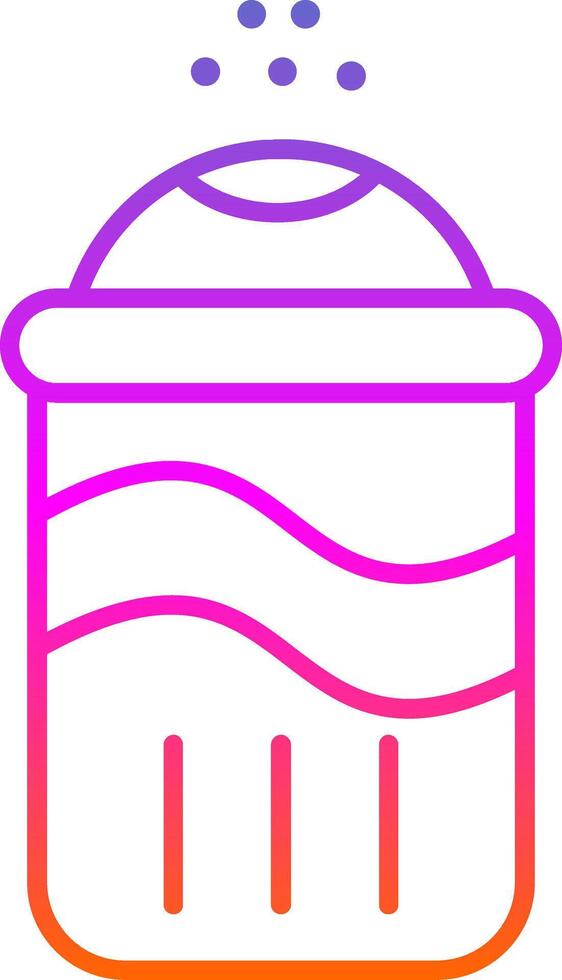 Salt Line Gradient Icon vector