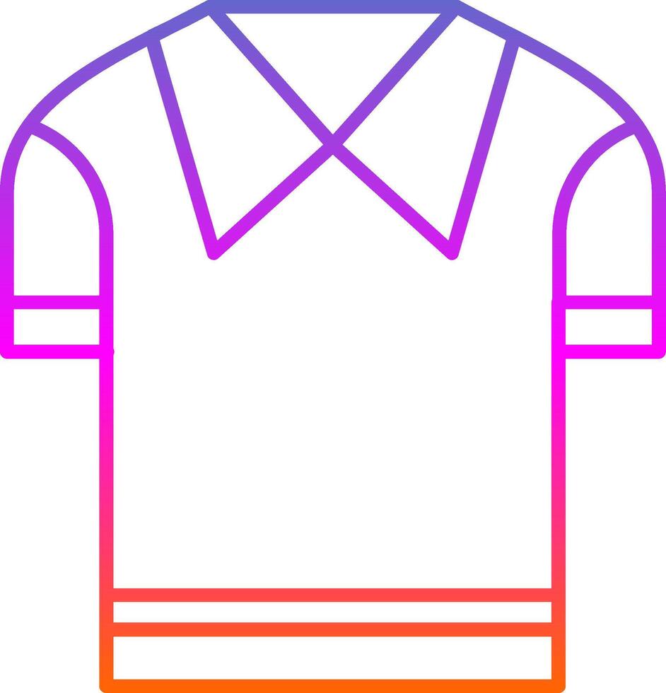 Casual Shirt Line Gradient Icon vector