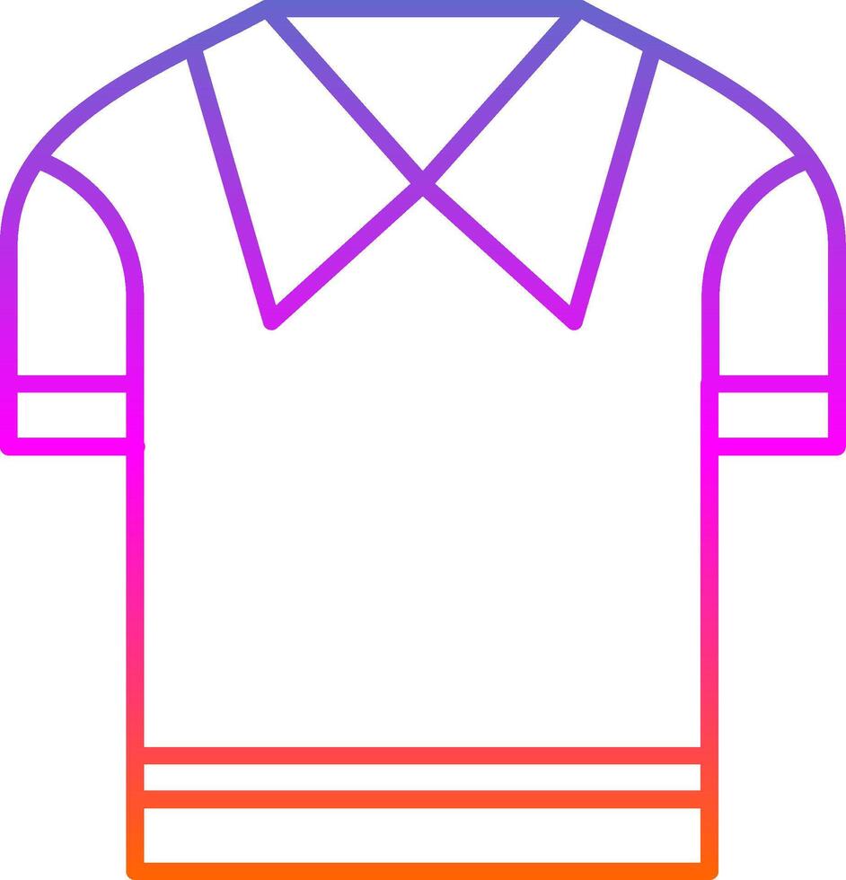 casual camisa línea degradado icono vector