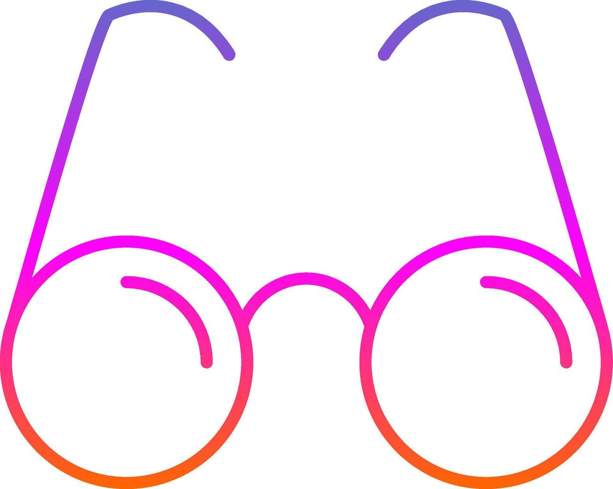 Reading Glasses Line Gradient Icon vector