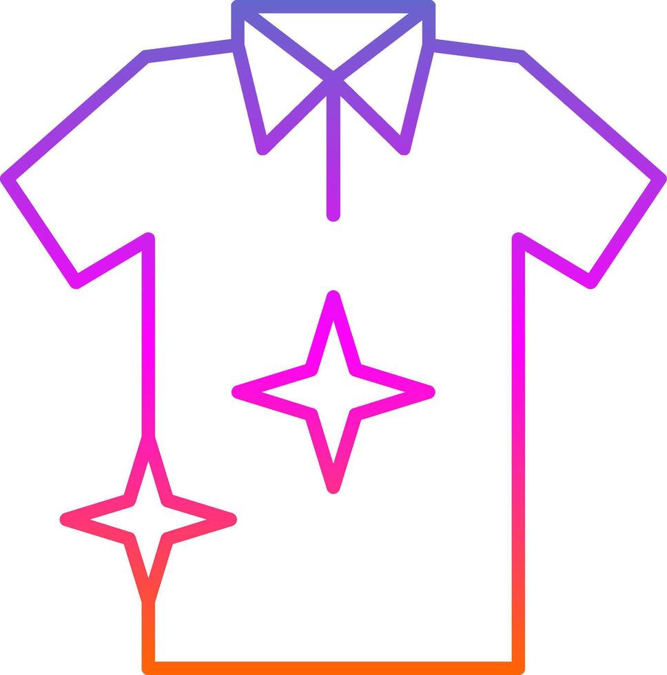 T Shirt Line Gradient Icon vector