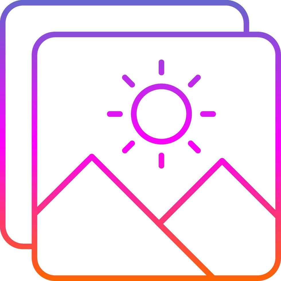 Photo Line Gradient Icon vector
