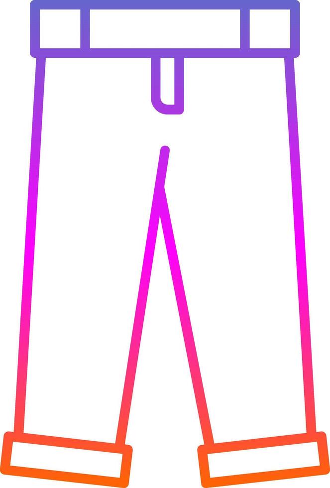 Pants Line Gradient Icon vector