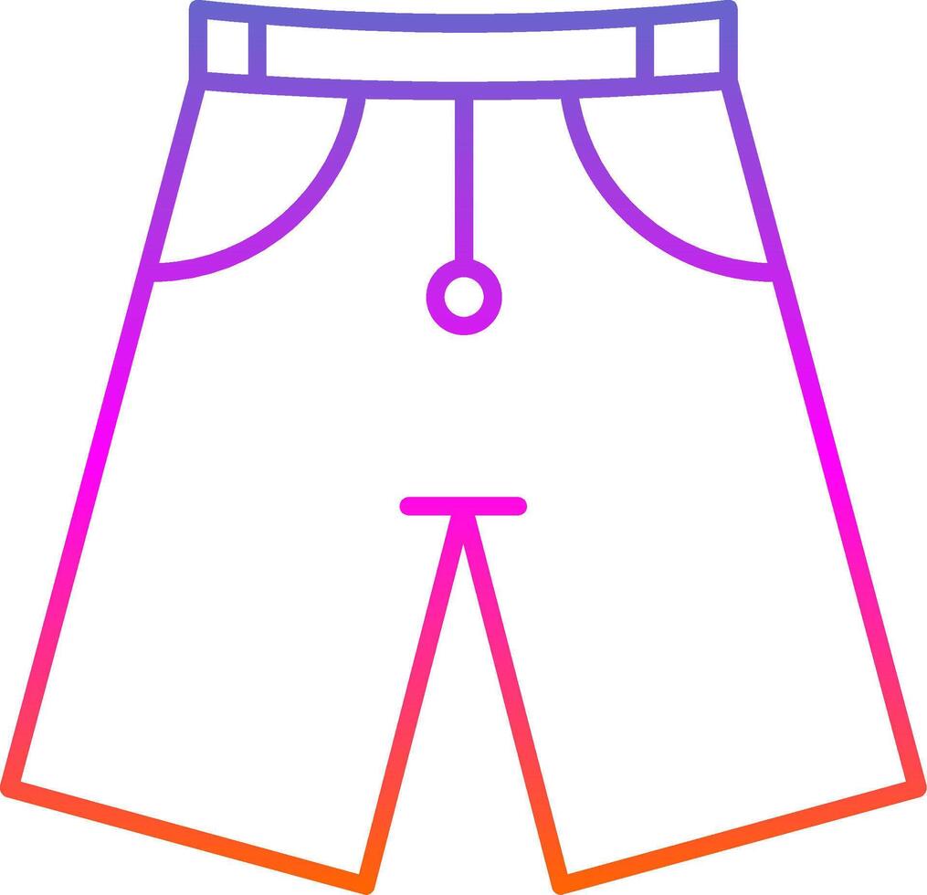 Shorts Line Gradient Icon vector