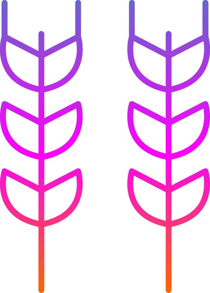 Wheat Line Gradient Icon vector