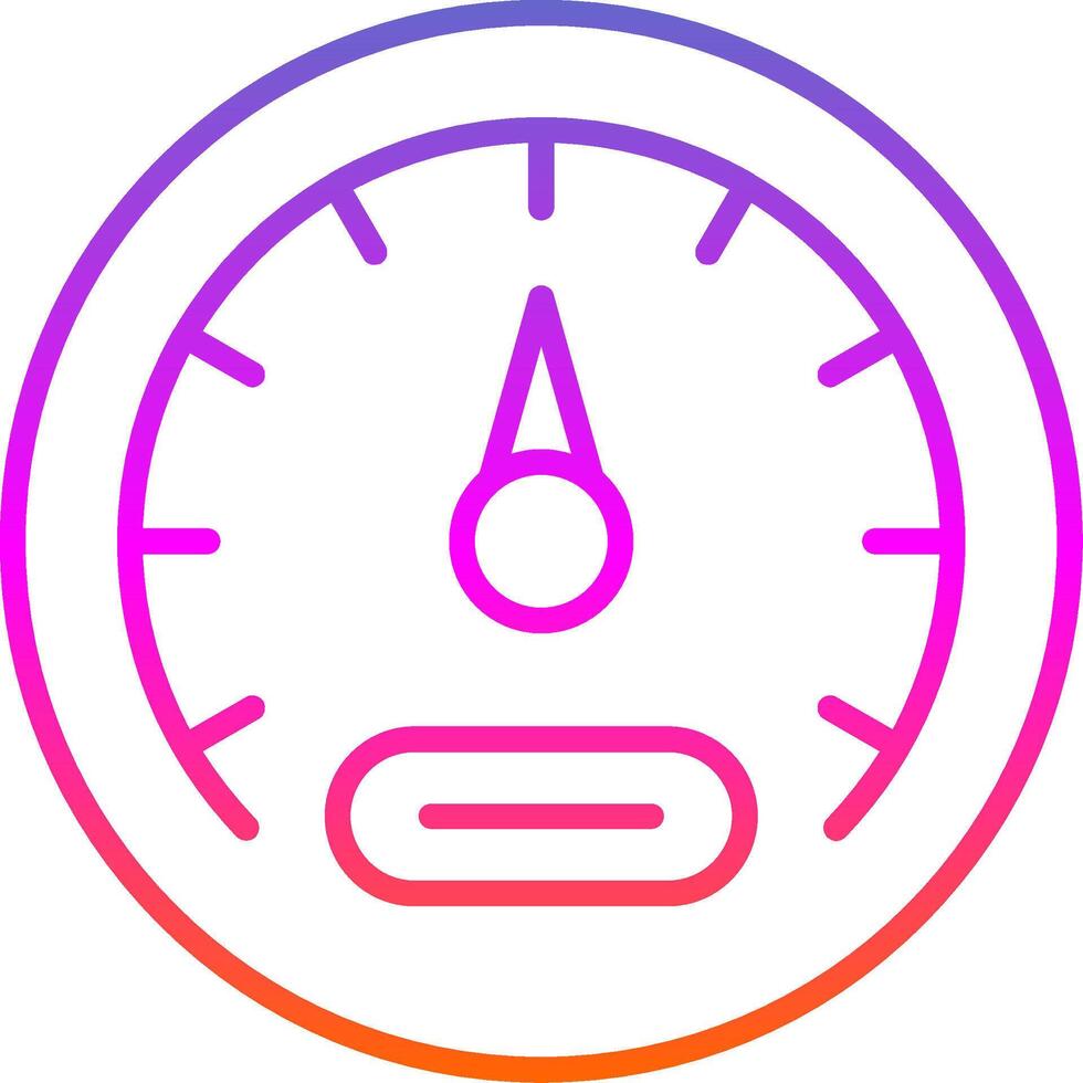 Meter Line Gradient Icon vector