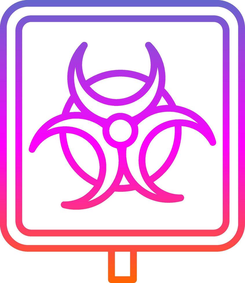 Biohazard Line Gradient Icon vector