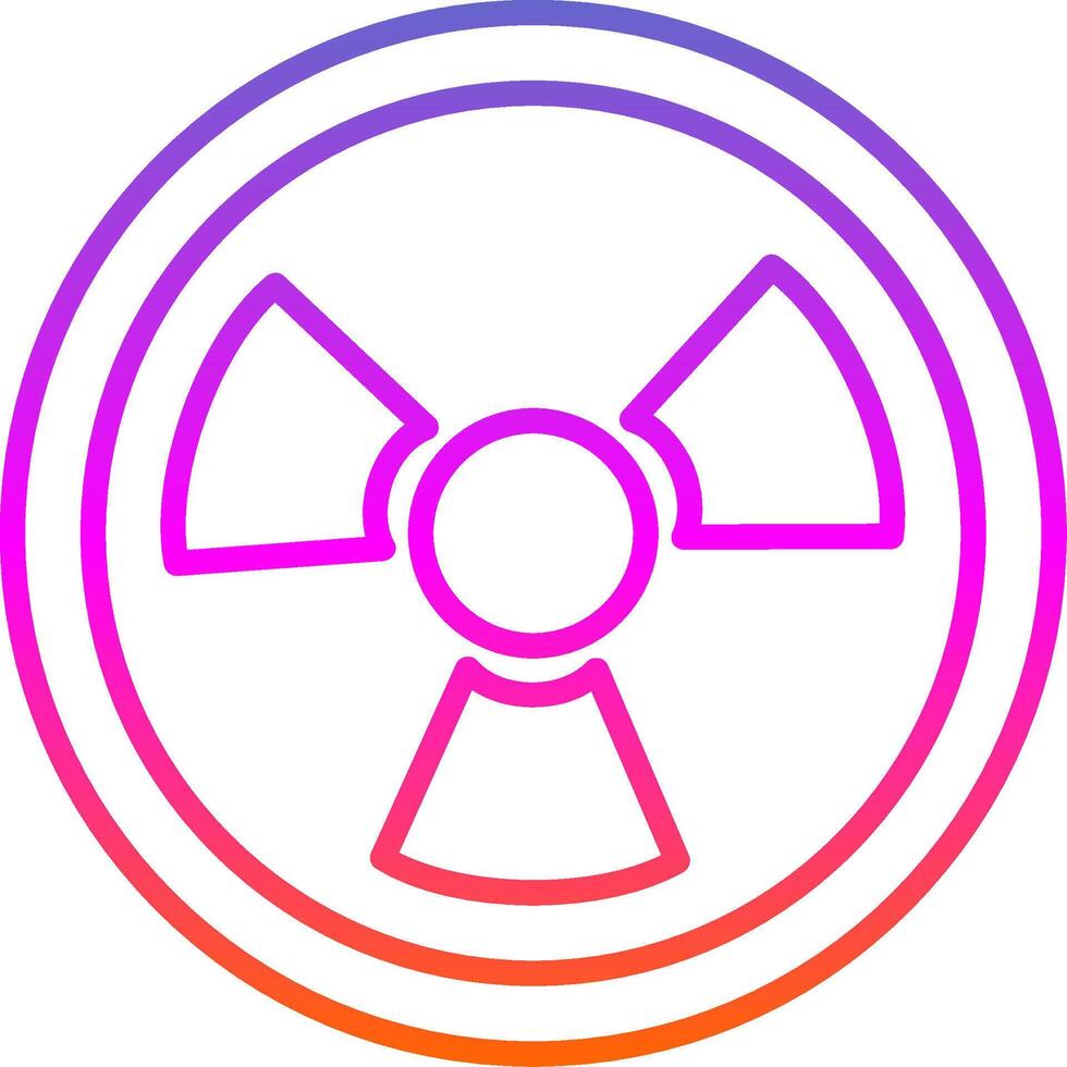 icono de gradiente de línea nuclear vector