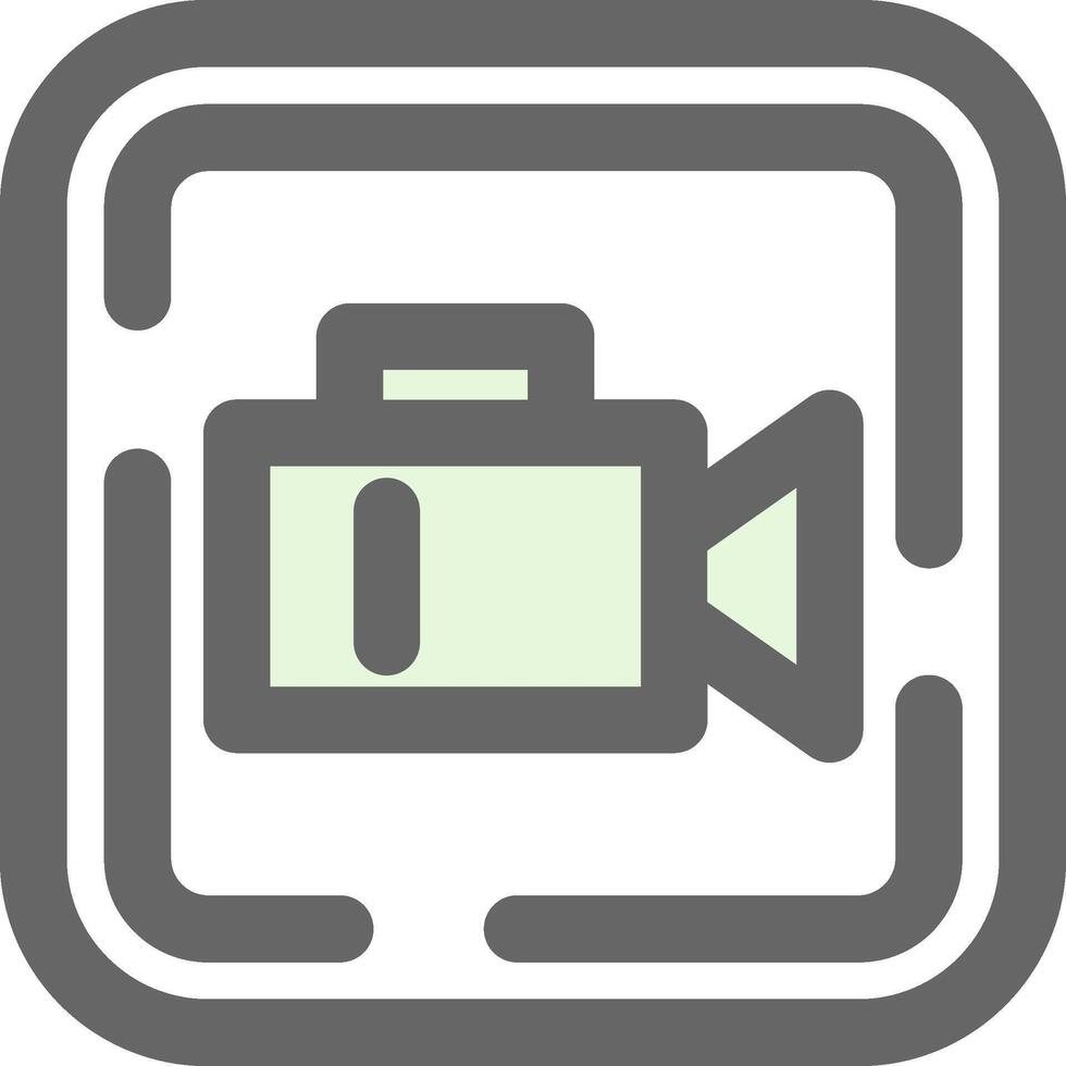 Video Green Light Fillay Icon vector