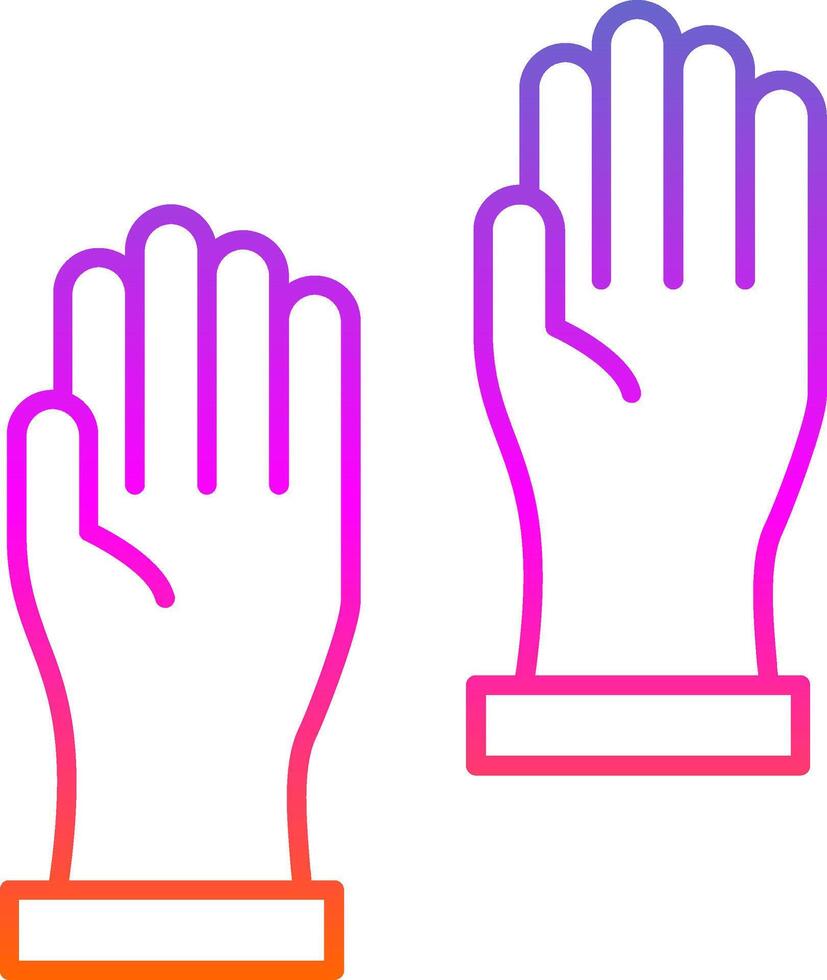 Gloves Line Gradient Icon vector